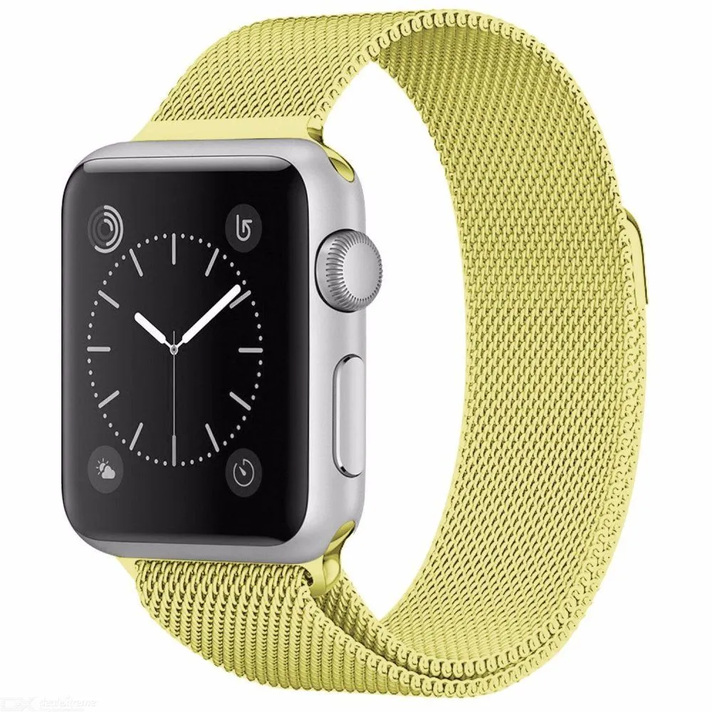 Milanese Loop for Apple Watch 42/44mm Light Yellow