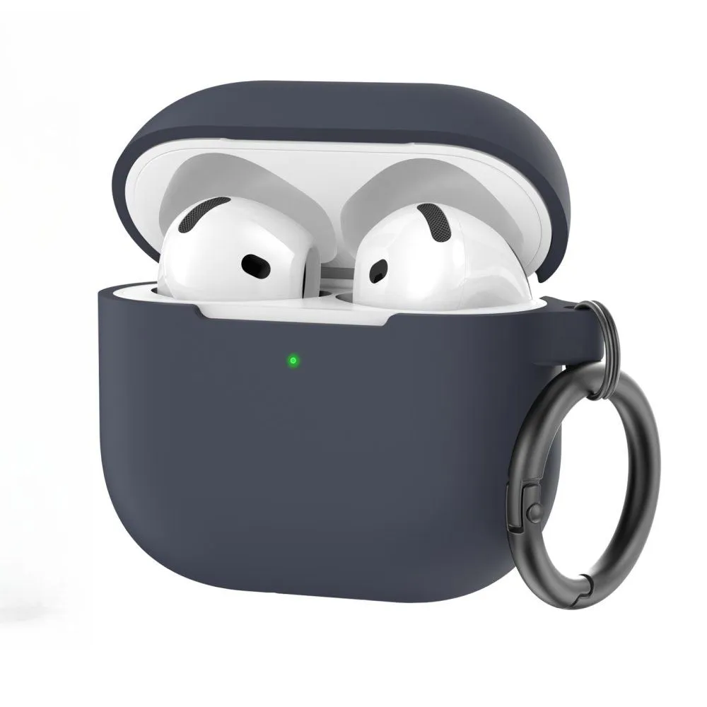 AhaStyle Colorful Silicone Case for Airpods 4 Midnight Blue