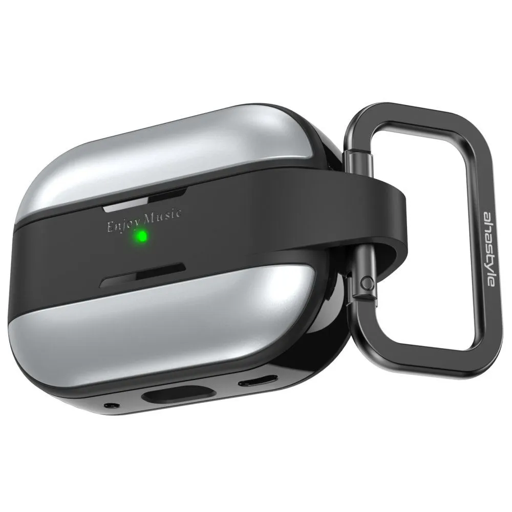 AhaStyle Rugged Aluminium Case for Airpods Pro 2 Silver
