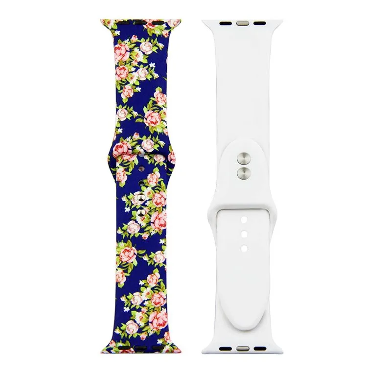 Painted Silicone Watch Band for Apple Watch 42/44mm S/M 16