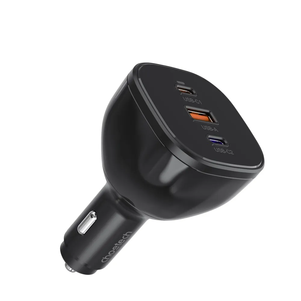Choetech 160W PD3.1 Dual USB-C/USB-A Fast Car Charger