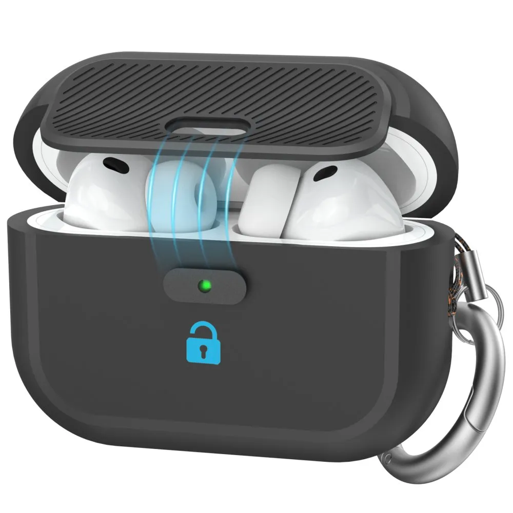 AhaStyle SnapLock Case for Airpods Pro 3 Dark Grey