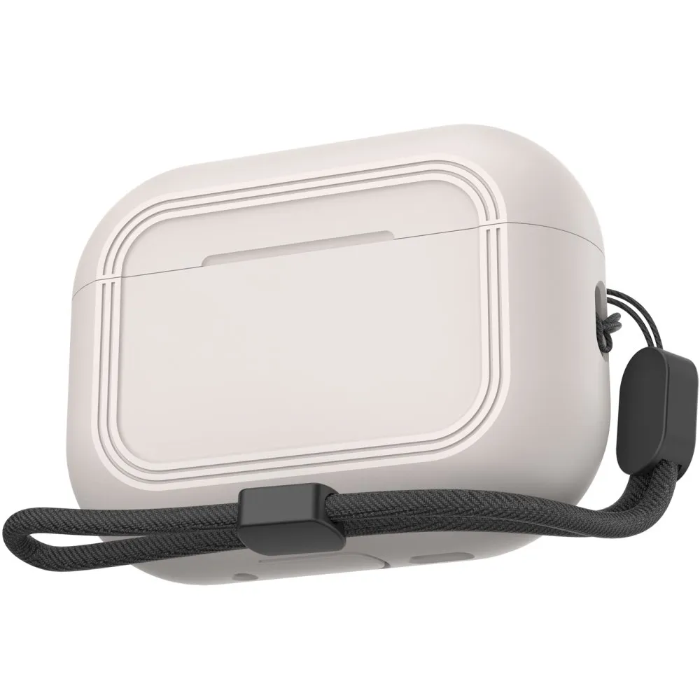 AhaStyle SoftGrip Silicone Case for Airpods Pro 3 Light Grey