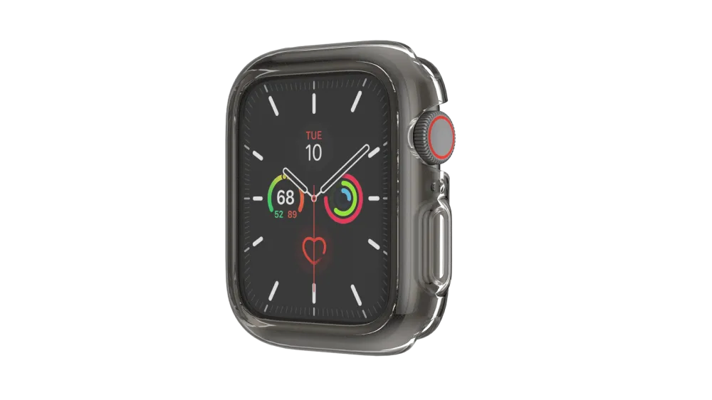 AmazingThing Anti-Bacterial Protection Outre Drop Proof Case for Apple Watch 44 mm Black Clear