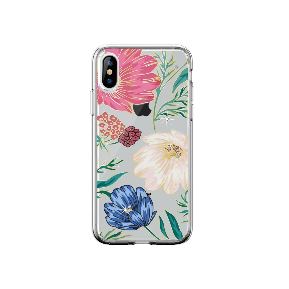 Comma Flowery  Series Crystal Case for iPhone Xs Max  Flower 4