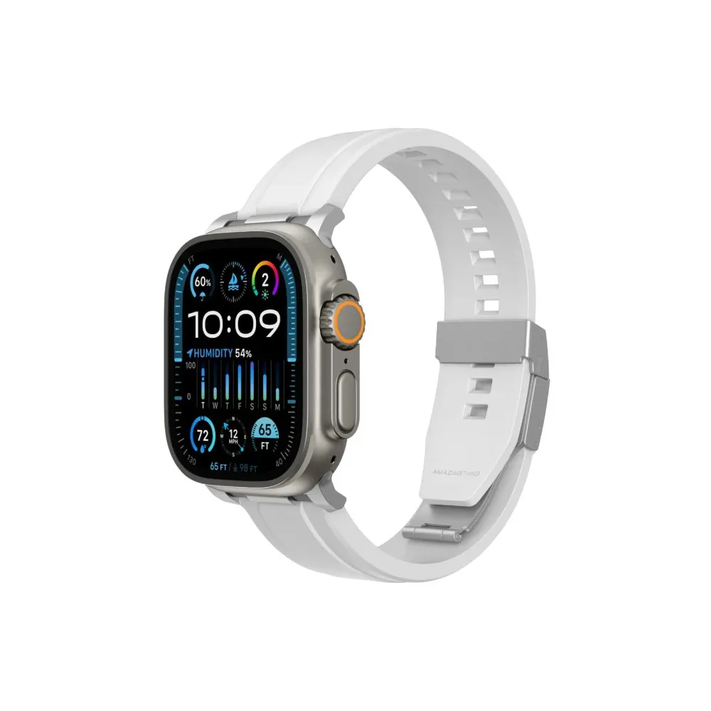 AmazingThing Chrono Band for Apple Watch 42/44/45/46/49 mm White