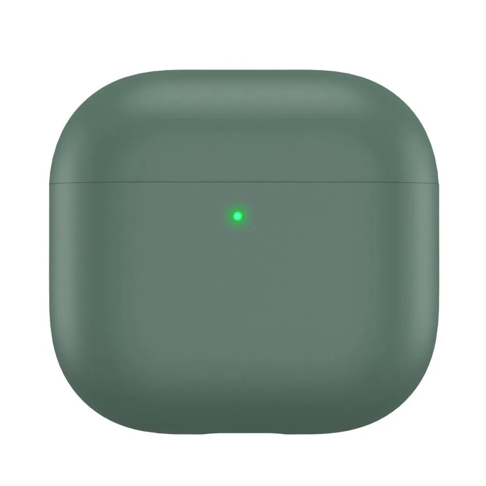 AhaStyle Ultra-Thin Colorful Silicone Case for Airpods 4 Midnight Green