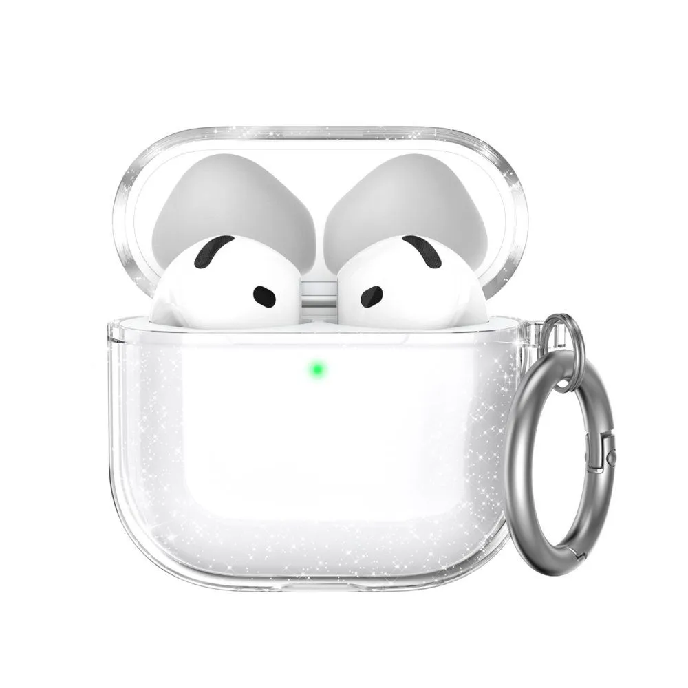 AhaStyle Transparent TPU Case for Airpods 4 Glitter