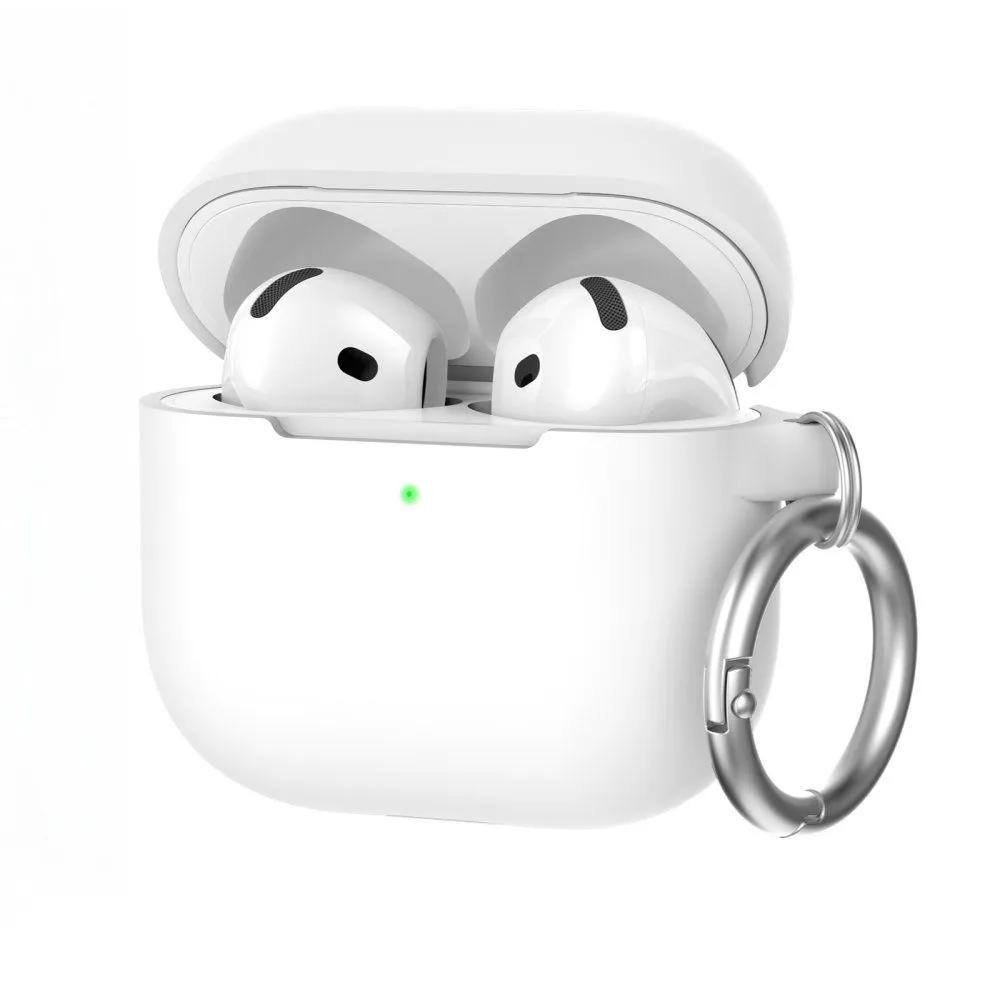 AhaStyle Colorful Silicone Case for Airpods 4 White