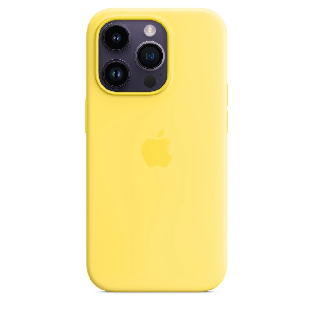 Apple Silicone Case 1:1 for iPhone 14 Pro Max with MagSafe Canary Yellow