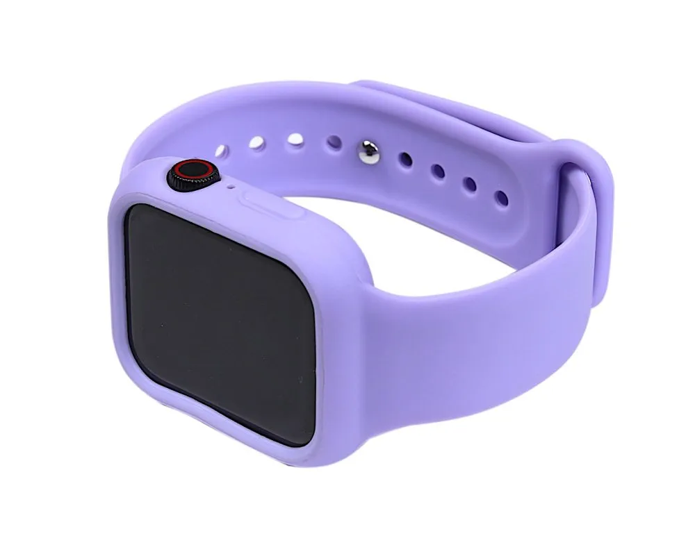 Silicone Watch Band Full Cover for for Apple Watch 40mm S/M Lilac Cream