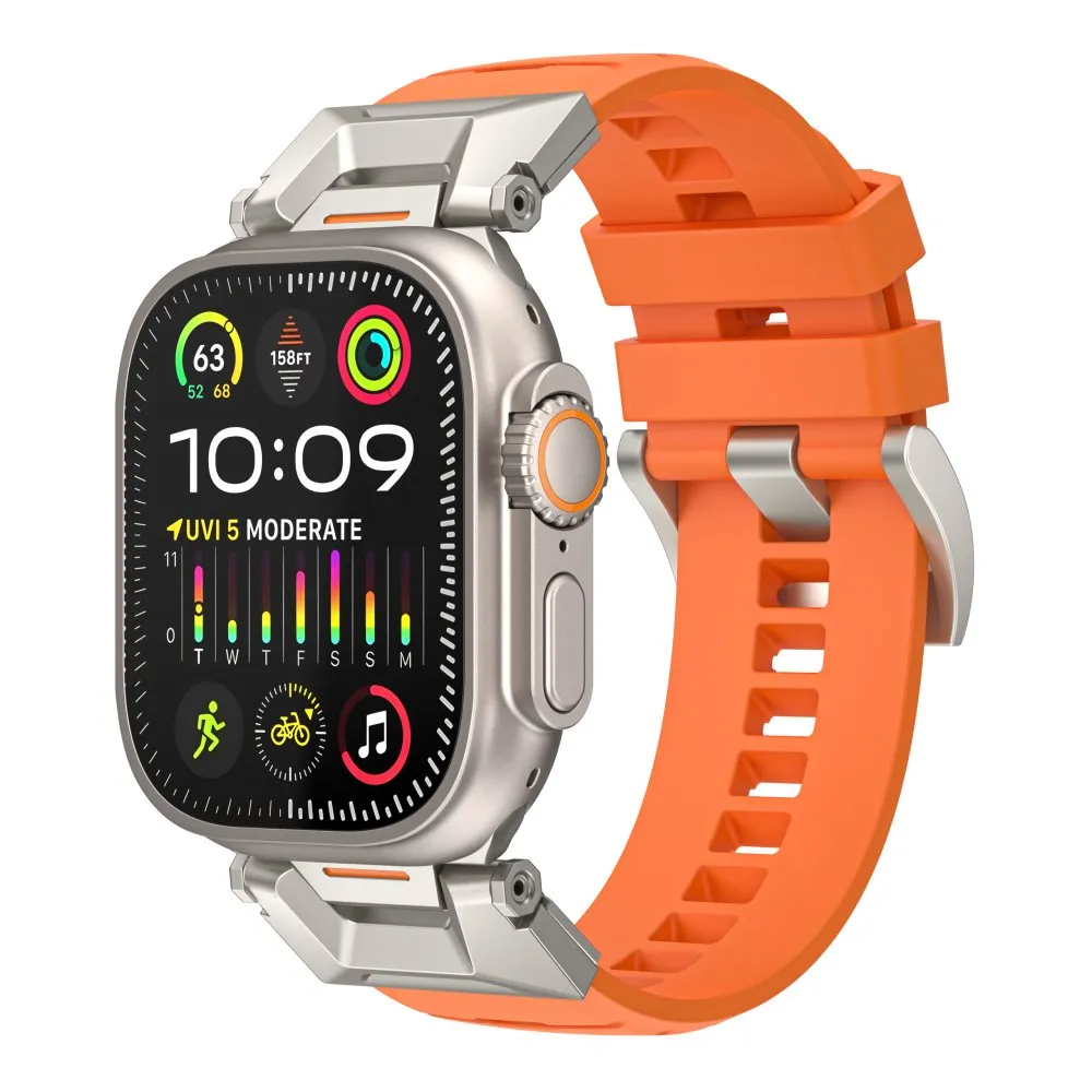 AhaStyle Rubber Rugged Band for Apple Watch 42/44/45/46/49 mm Orange