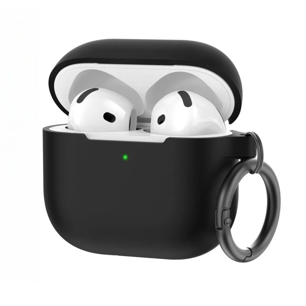 AhaStyle Colorful Silicone Case for Airpods 4 Black