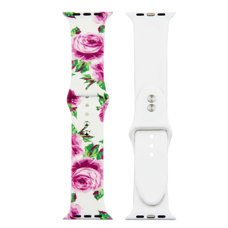 Painted Silicone Watch Band for Apple Watch 42/44mm S/M 1