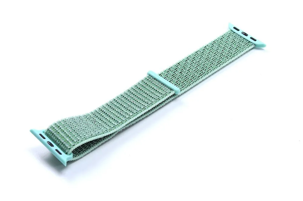 Nylon Sport Loop Band for Apple Watch 38mm Marine Green
