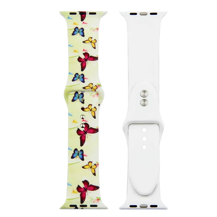 Painted Silicone Watch Band for Apple Watch 42/44mm S/M 2