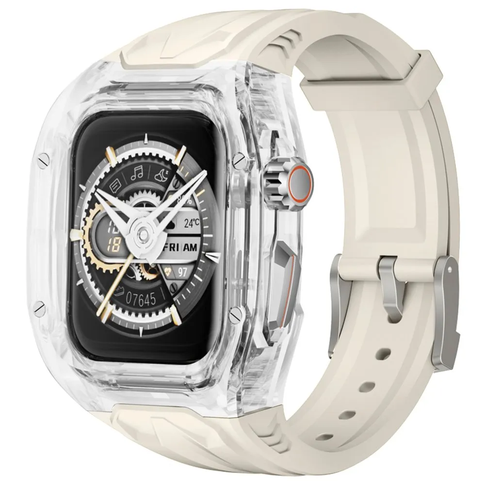 AhaStyle Premium PC+TPU Band for Apple Watch 49 mm Starlight/Clear