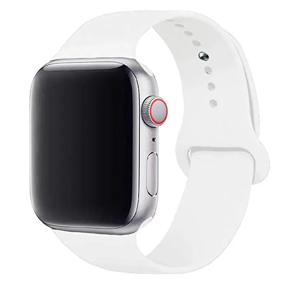 Silicone Watch Band for for Apple Watch 42/44mm S/M White
