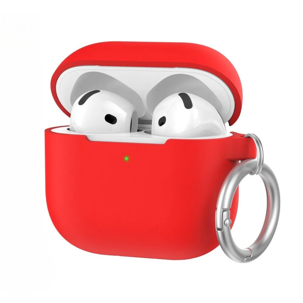 AhaStyle Colorful Silicone Case for Airpods 4 Red