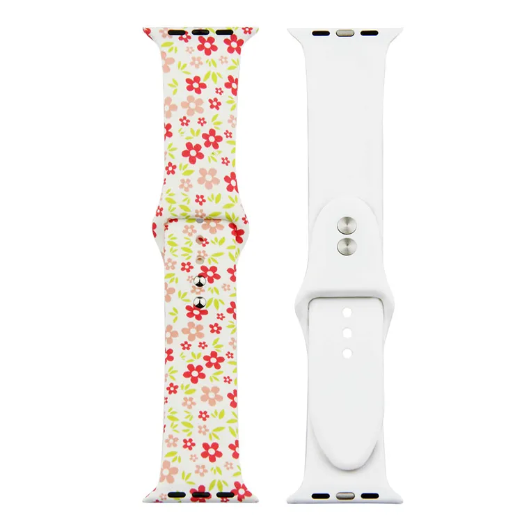 Painted Silicone Watch Band for Apple Watch 42/44mm S/M 3