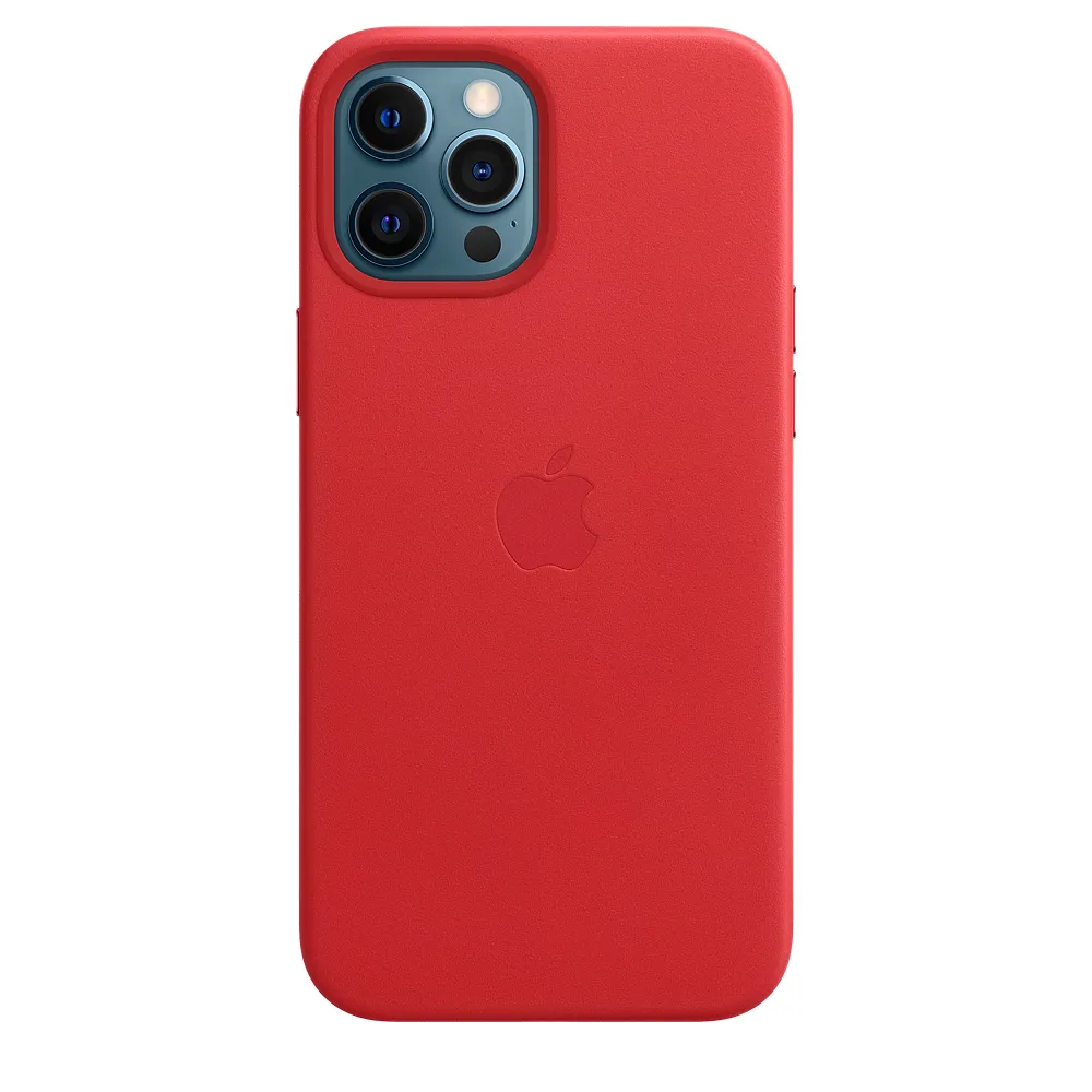 Apple Leather Case 1:1 for iPhone 12 Pro Max Red