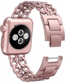 Stainless Steel Cowboy Chain Bracelet for Apple Watch 42/44/45 mm Rose Gold