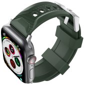 AhaStyle Premium Silicone Rugged Design Band for Apple Watch 42/44/45 mm Middle Green